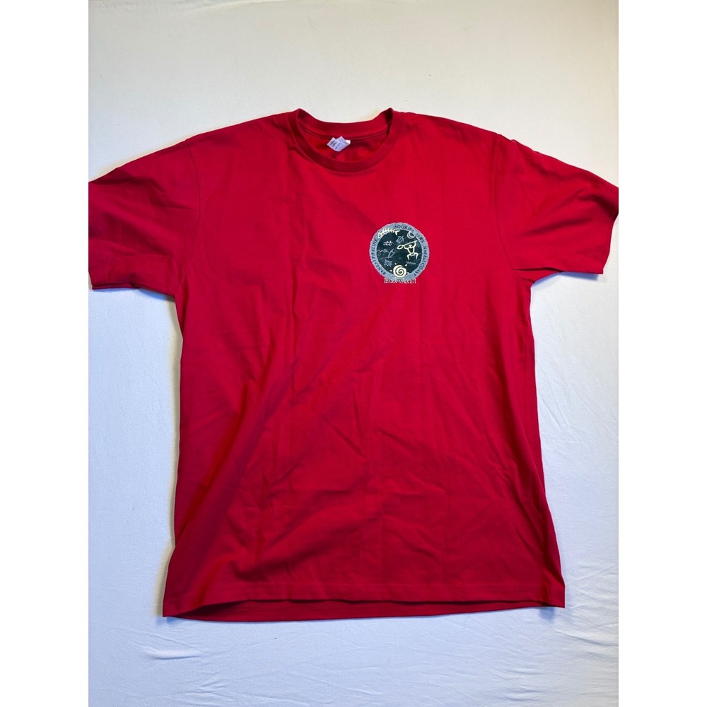 Next Level Men's Red Hawaii Graphic T Shirt  HOOKIPA JAWS Nepali Coast Large